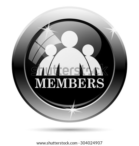 Members icon. Internet button on white background. EPS10 vector