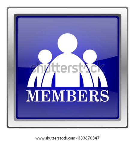Members icon. Internet button on white background. EPS10 vector.