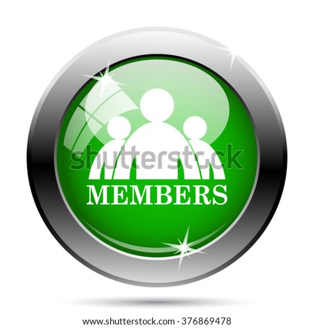 Members icon. Internet button on white background. EPS10 vector.