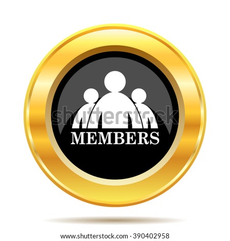 Members icon. Internet button on white background. EPS10 vector.