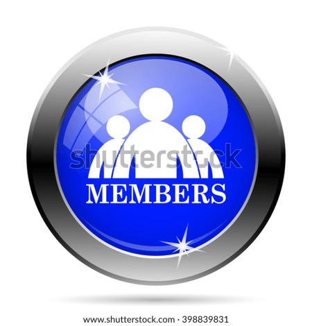Members icon. Internet button on white background. EPS10 vector