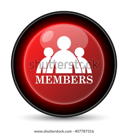 Members icon. Internet button on white background. EPS10 vector