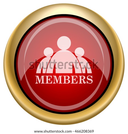 Members icon. Internet button on white background. EPS10 vector.