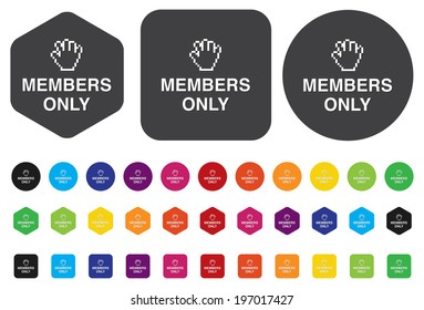 Members only button 