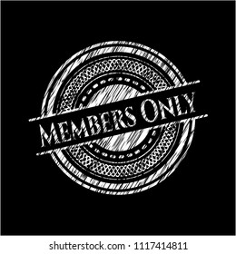 Members Only chalk emblem
