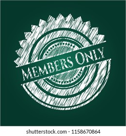 Members Only chalk emblem