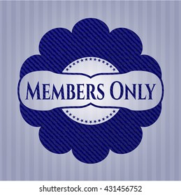 Members Only with denim texture