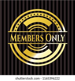 Members Only gold emblem