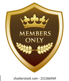 Members Only Gold Shield