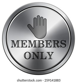 Members only icon. Internet button on white background. EPS10 Vector. 