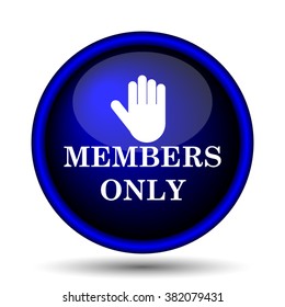 Members only icon. Internet button on white background. EPS10 vector