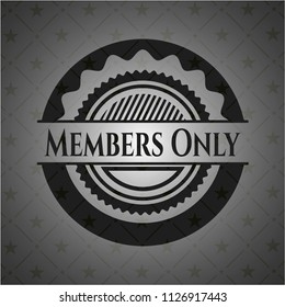 Members Only realistic black emblem