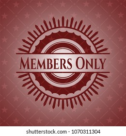 Members Only red emblem
