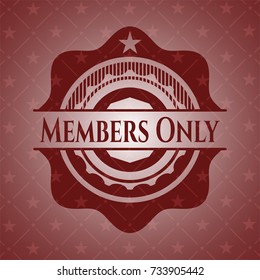 Members Only retro red emblem