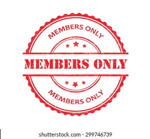 Members only rubber stamp.Members only grunge stamp.Vector illustration.