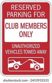 Members only sign and labels