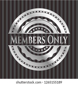 Members Only silver emblem or badge