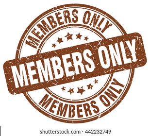 Members Only. Stamp