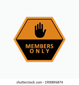 Solo símbolo de miembros: plantilla de logotipo vector.