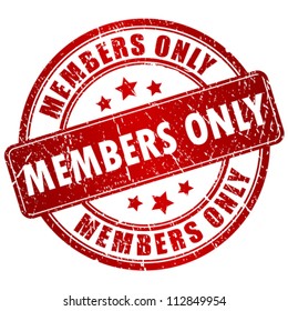 Members Only Vector Stamp