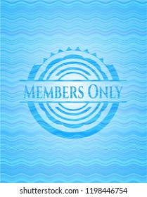 Members Only water representation emblem.