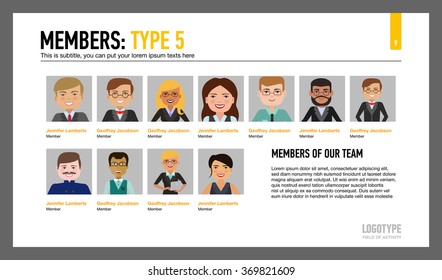 Members Of Our Team Slide Template