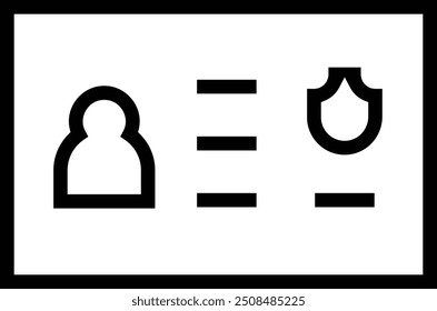 Icono de tarjeta de membresía. Diseño de estilo lineal delgado aislado sobre fondo blanco