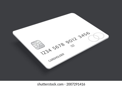 Membership Card Template Perspective Front. Vector Illustration