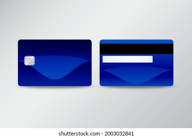 diseño de la curva azul de presentación de la plantilla de la tarjeta de membresía. ilustración vectorial