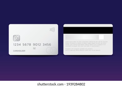 membership card template Presentation, front and back design, vector illustration