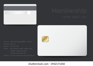 membership card template Presentation, front and back design, vector illustration