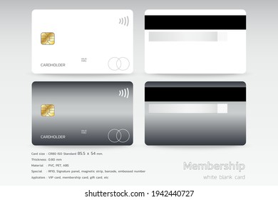 membership card template Presentation, front and back design, vector illustration