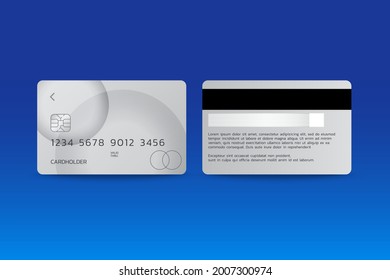 membership card template Presentation, front and back design, vector illustration