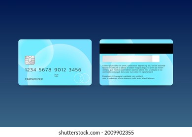 membership card template Presentation, front and back design, vector illustration