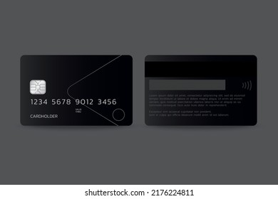 membership card template Presentation, front and back design, vector illustration