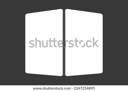 membership card templates placed vertically, blank white, perspective view. Vector illustration