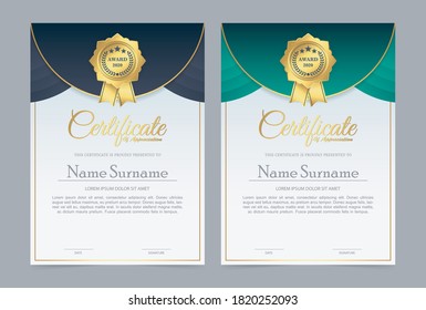 Membership certificate best award diploma set.