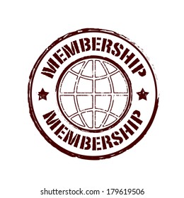 membership grunge stamp on vector illustration