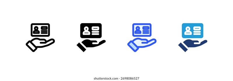 Membership icon set multiple style collection. Vector illustration.