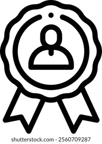membership icon. Thin Linear Style Design Isolated On White Background