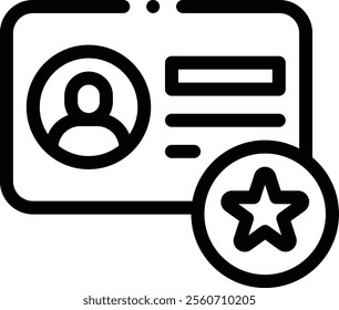membership icon. Thin Linear Style Design Isolated On White Background