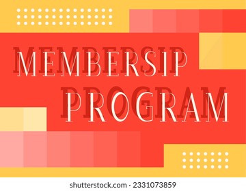 Banner promocional del programa de membresía. Tipografía decorativa vectorial. Decoración de estilo tipográfico. Guión latino para encabezados. Publicidad de moda para afiches gráficos, banners, invitaciones textos