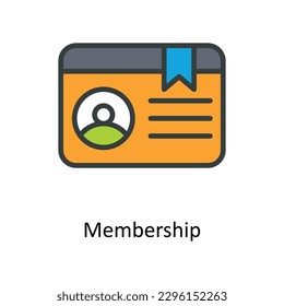 Membership Vector   Fill outline Icons. Simple stock illustration stock