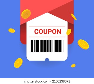 Membership where discounts are given when recognizing bar codes illustration set. point, gold, coin, falling, present. Vector drawing. Hand drawn style.