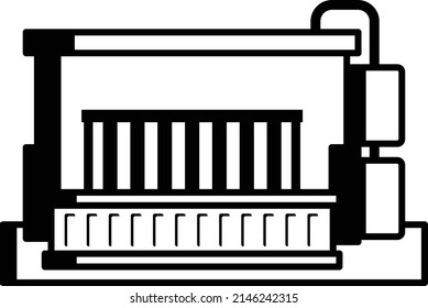 Membrane Bioreactor Station Vector Icon Design, Water Treatment And Purification Plant Symbol, Environment Friendly Industry Sign,Desalination Biotechnology Stock Illustration, Reverse Osmosis Concept