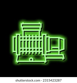membrane compressor neon light sign vector. membrane compressor illustration