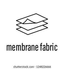 membrane fabric icon. Element of raw material with description icon for mobile concept and web apps. Outline membrane fabric icon can be used for web and mobile