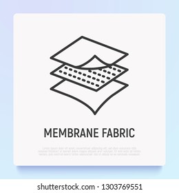 Membrane Fabric Thin Line Icon. Modern Vector Illustration.