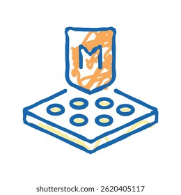 membrane fabrics properties doodle icon sketch vector. membrane fabrics properties sign. isolated symbol illustration