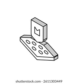 membrane fabrics properties isometric icon vector. membrane fabrics properties sign. isolated symbol illustration